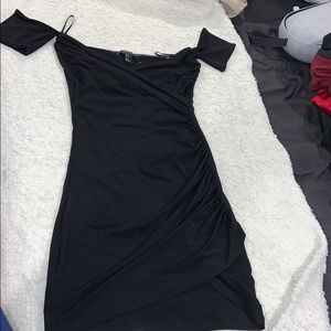 Off the shoulder wrap dress